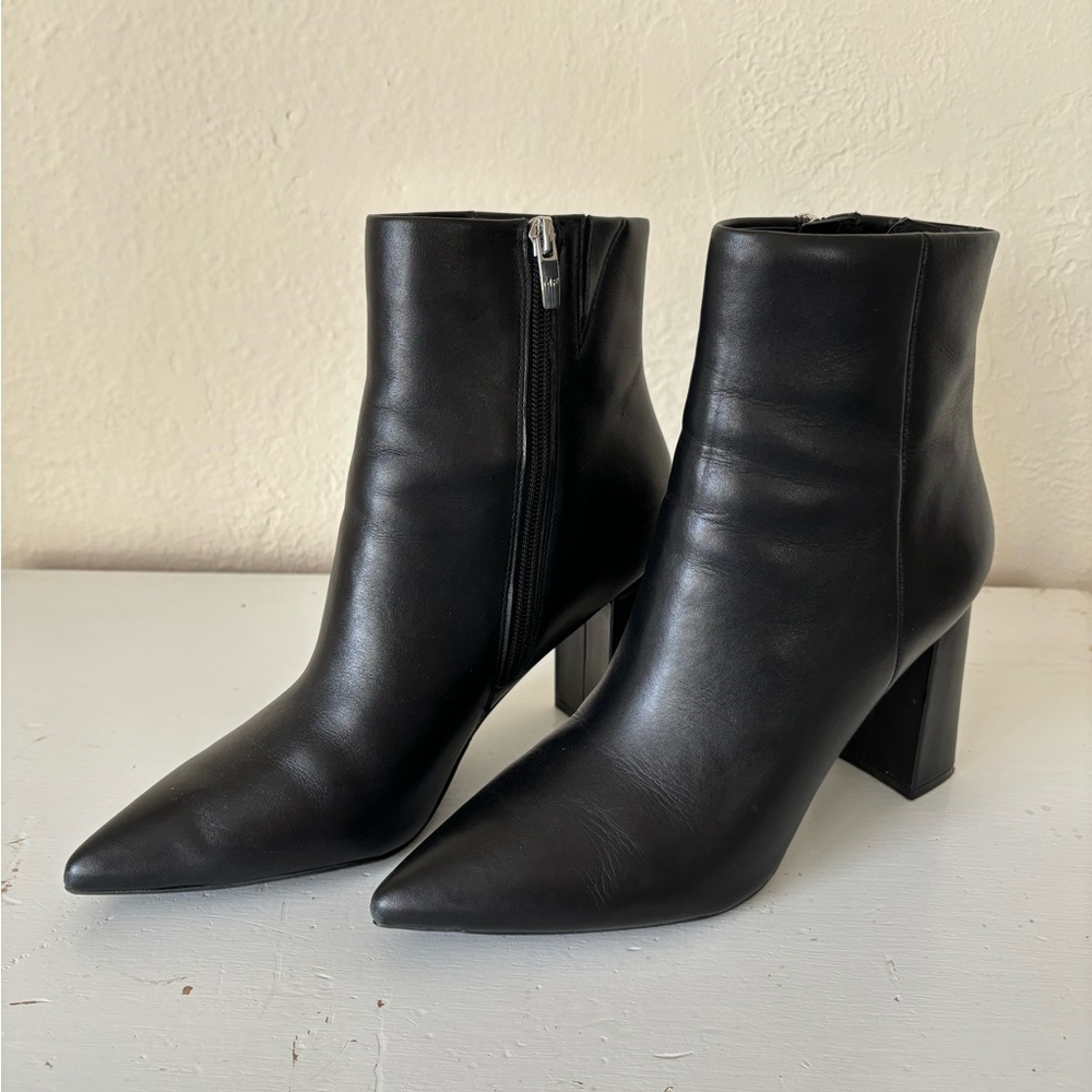 Marc Fisher Leather Pointed-Toe Ankle Boots